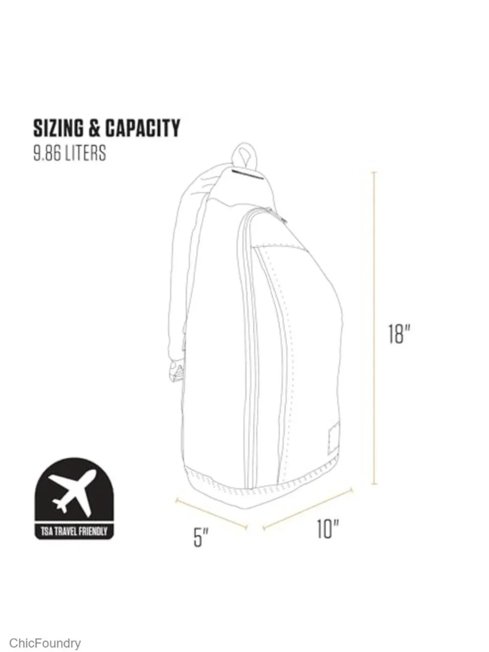 Classic 10L Multi-Carry Sling Bag, Water-Resistant Crossbody with Adjustable